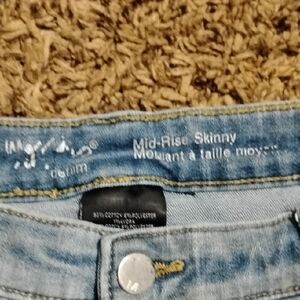 Image Denim Mid-Rise Skinny Jeans - Classic Blue